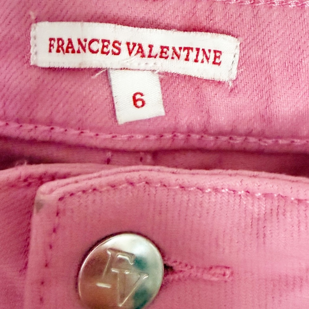 Frances Valentine Smarty Cuffed Jeans Pink Size 6 - Picture 8 of 15